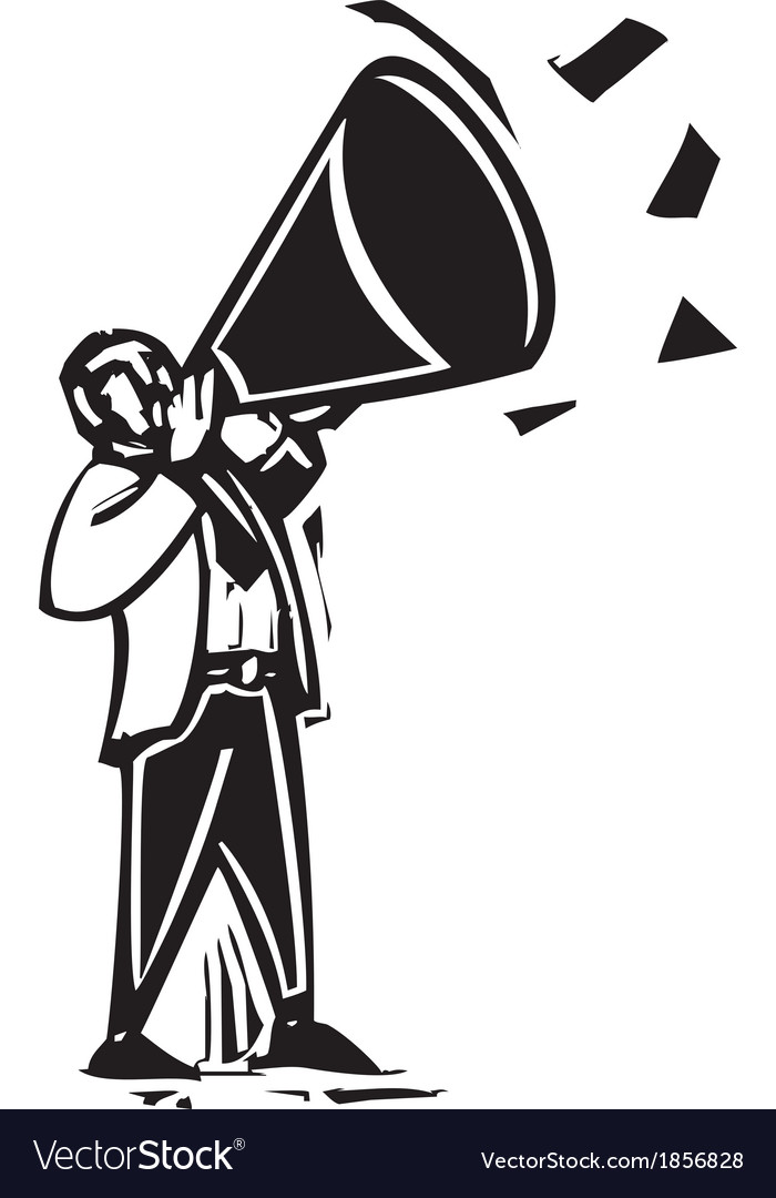 Bull horn Royalty Free Vector Image VectorStock
