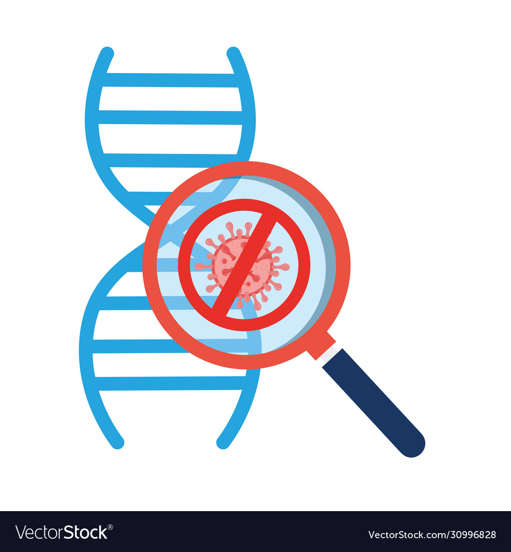 Deoxyribonucleic acid structure with particle Vector Image Deoxyribonucleic acid structure with particle