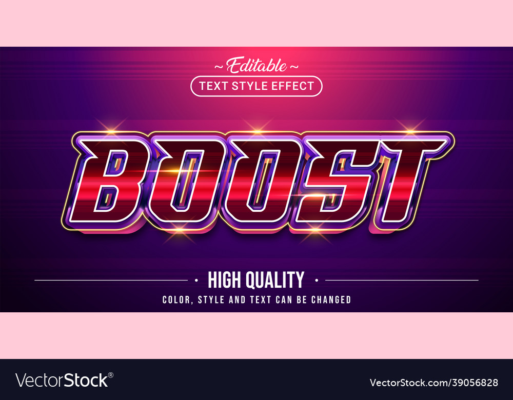 Editable text style effect - boost