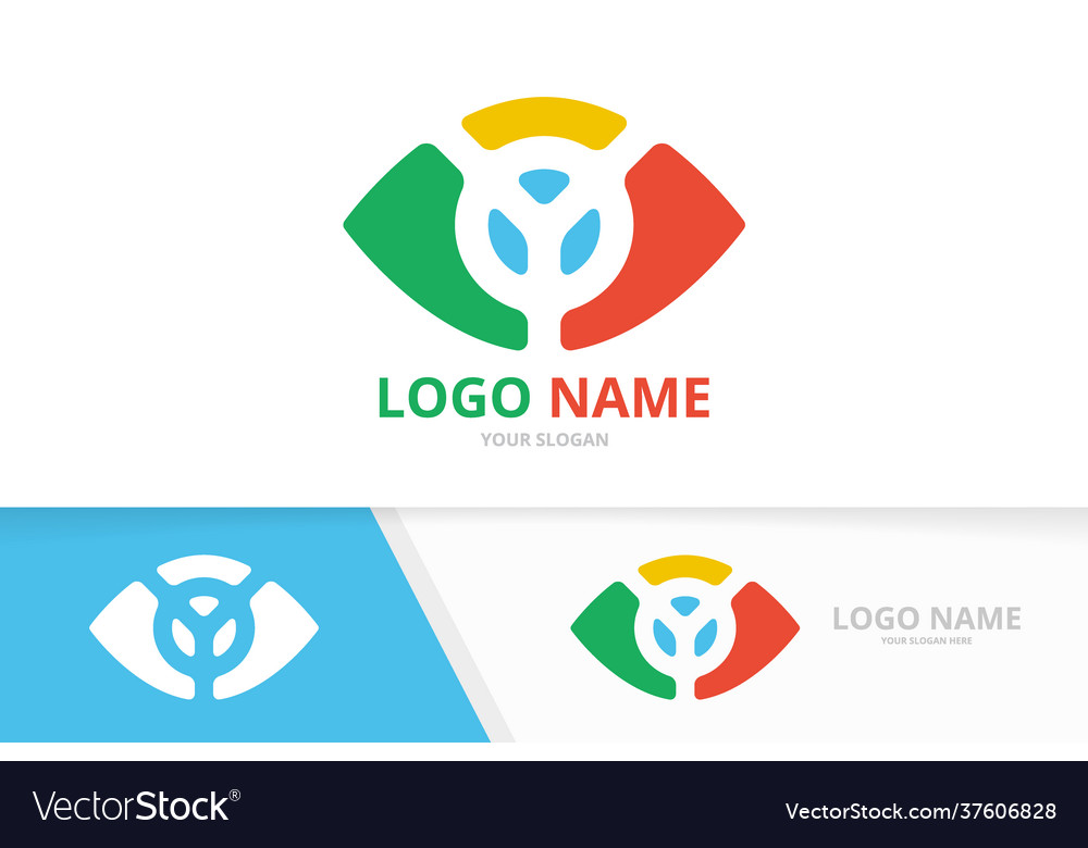 Eye logo combination unique vision Royalty Free Vector Image