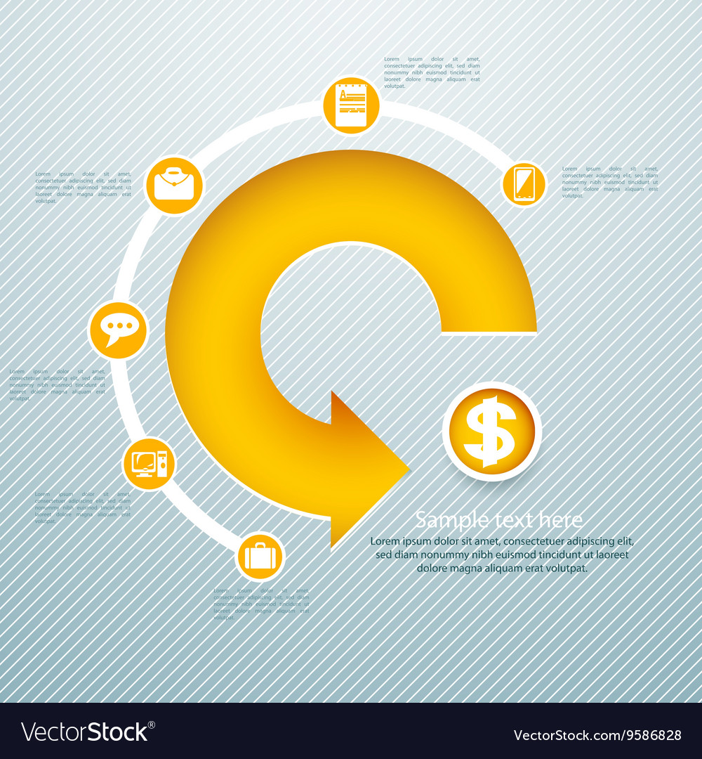 Infographic isometric graph