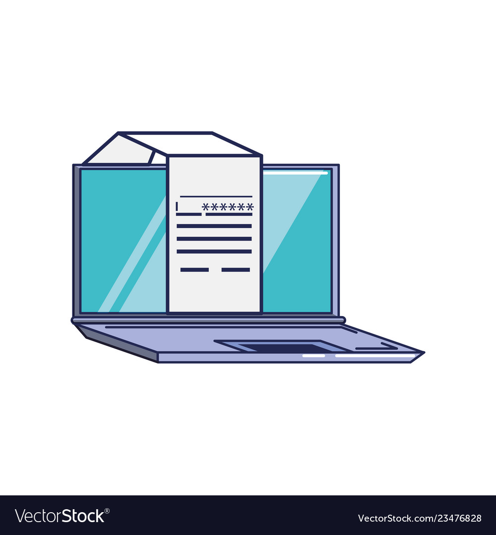 Laptop computer and document with password