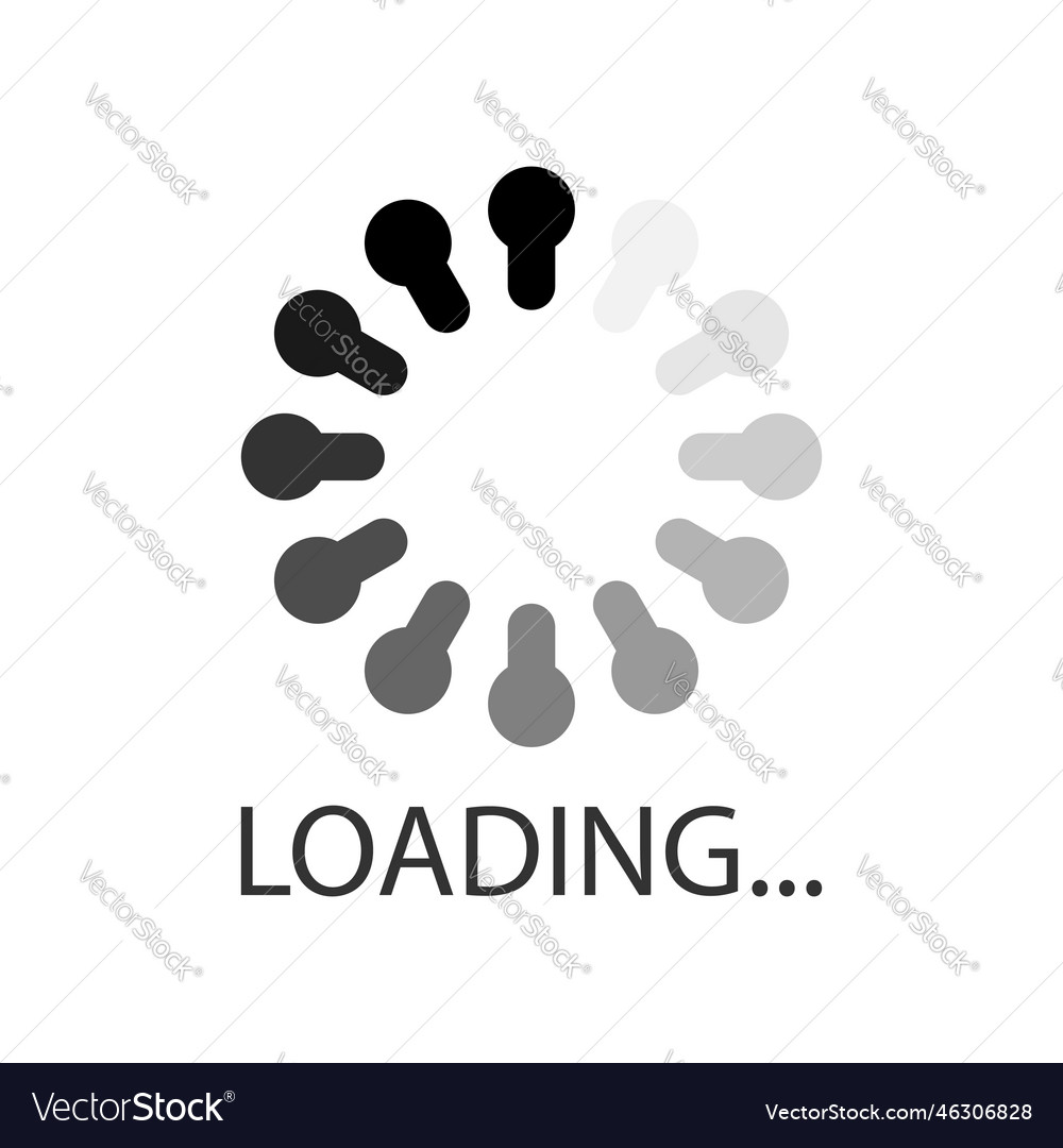 Loading bar icon in flat style progress indicator