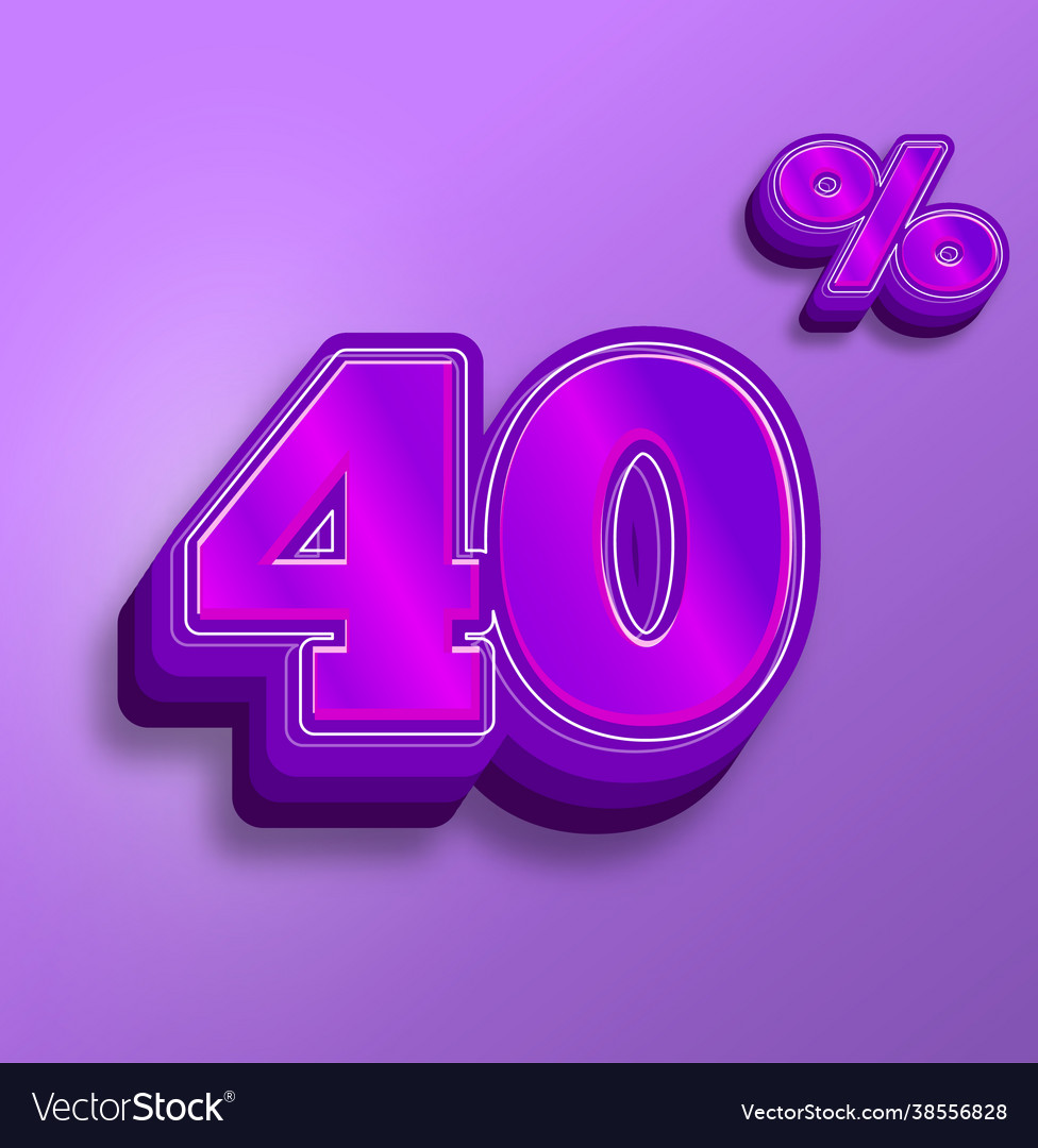 Number style effects for sale discount promotion