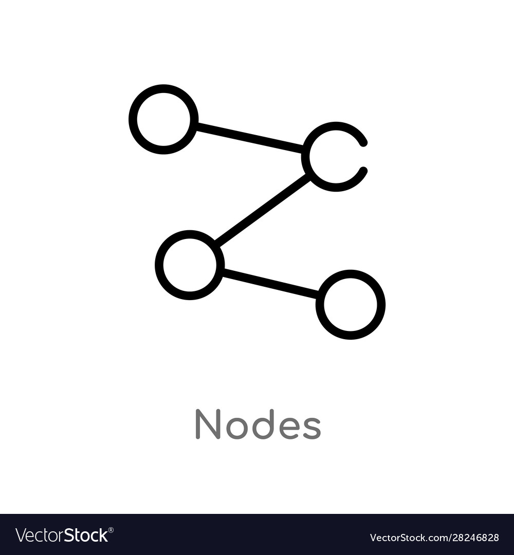 Outline nodes icon isolated black simple line