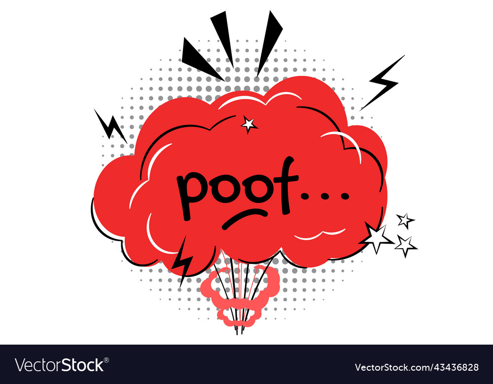 Poof comic expression smelling pop art book Vector Image