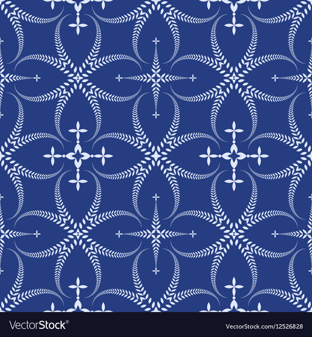 Religion seamless pattern laurel wreath lace