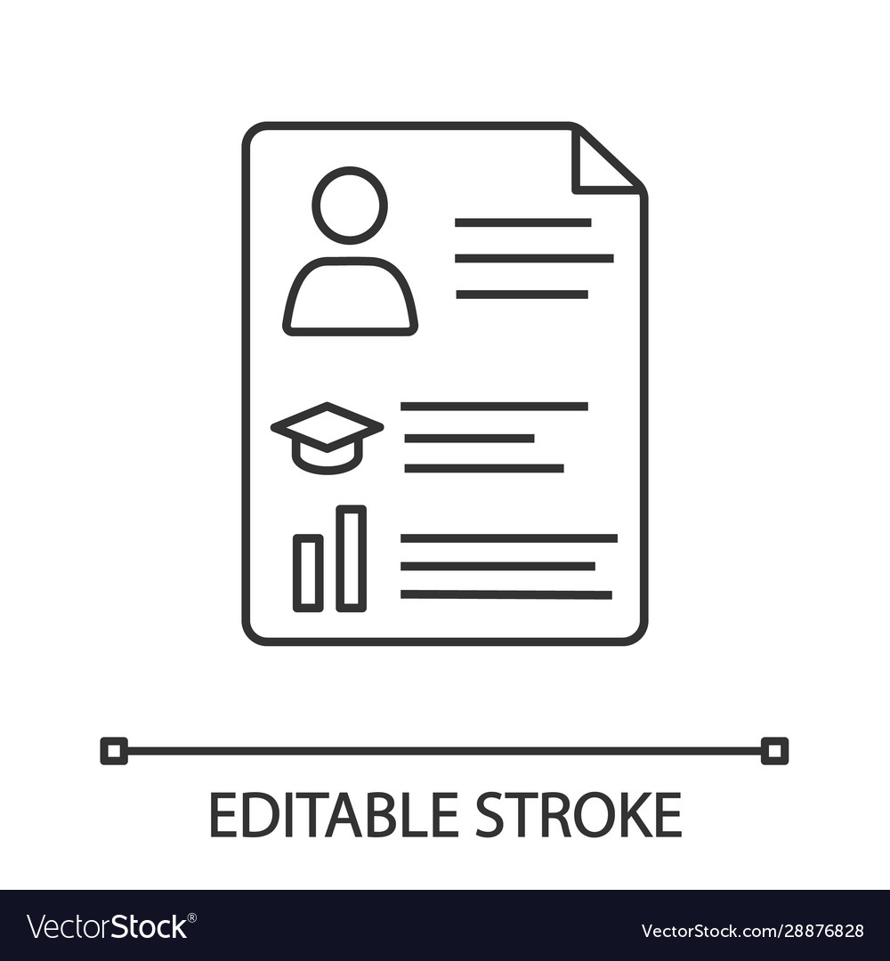 Resume Linear Icon Royalty Free Vector Image Vectorstock Resume Linear Icon Royalty Free Vector Image Vectorstock