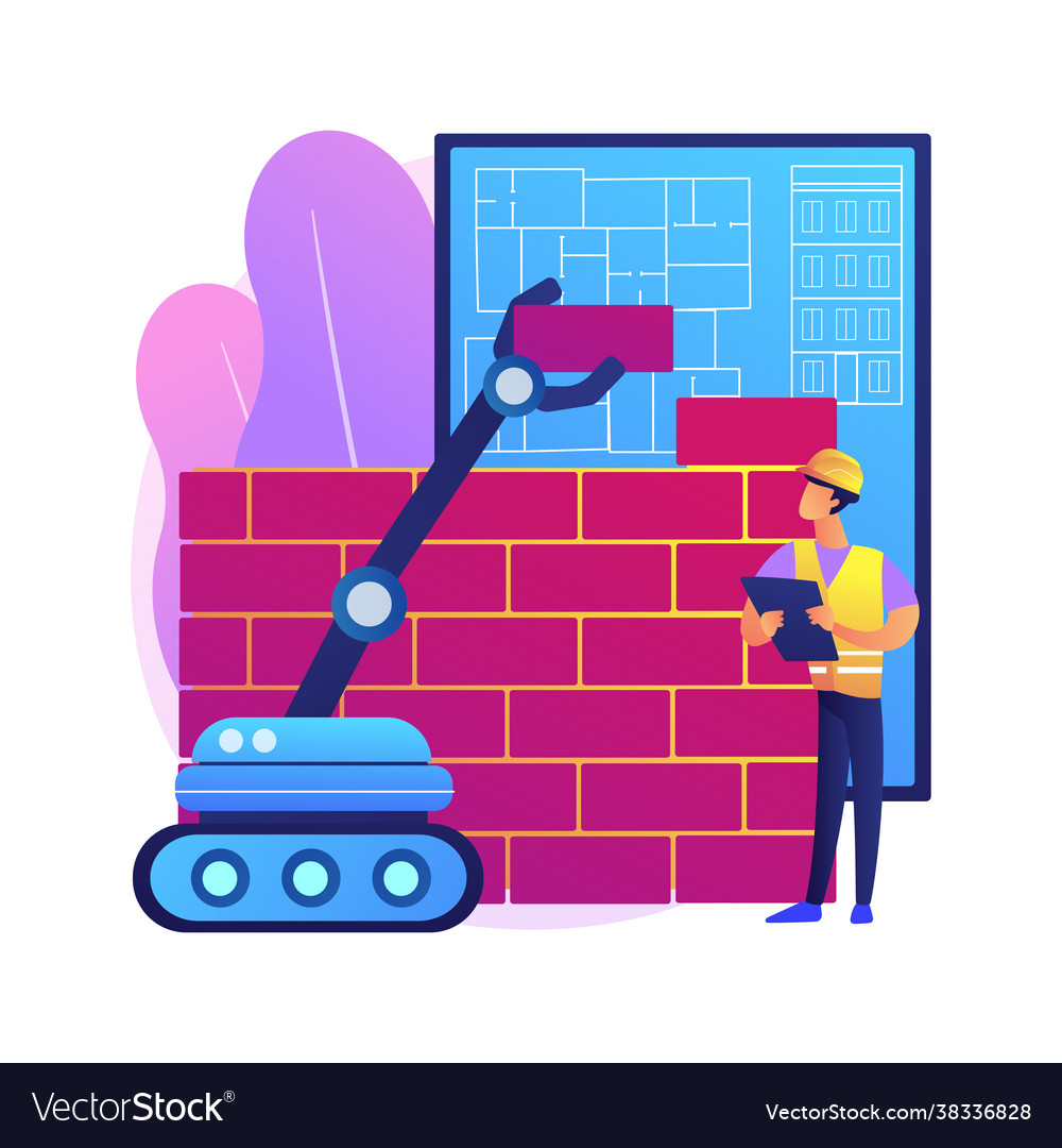 Robotik Bau abstraktes Konzept vector image Robotik Bau abstraktes Konzept