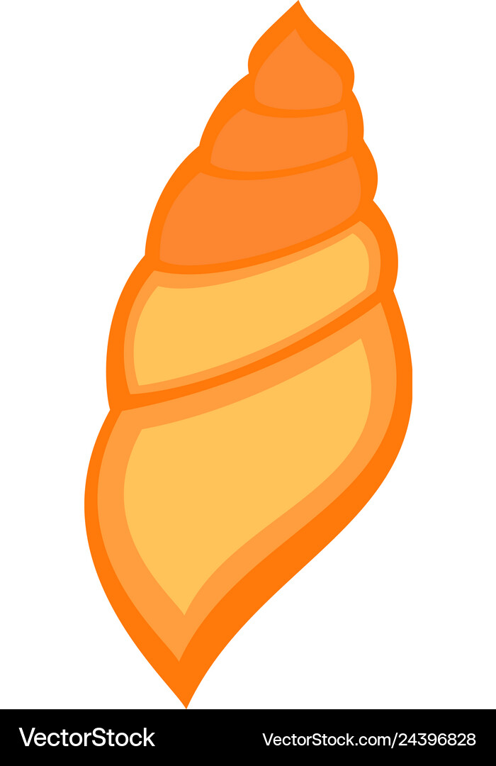 Sea shell flat Royalty Free Vector Image - VectorStock