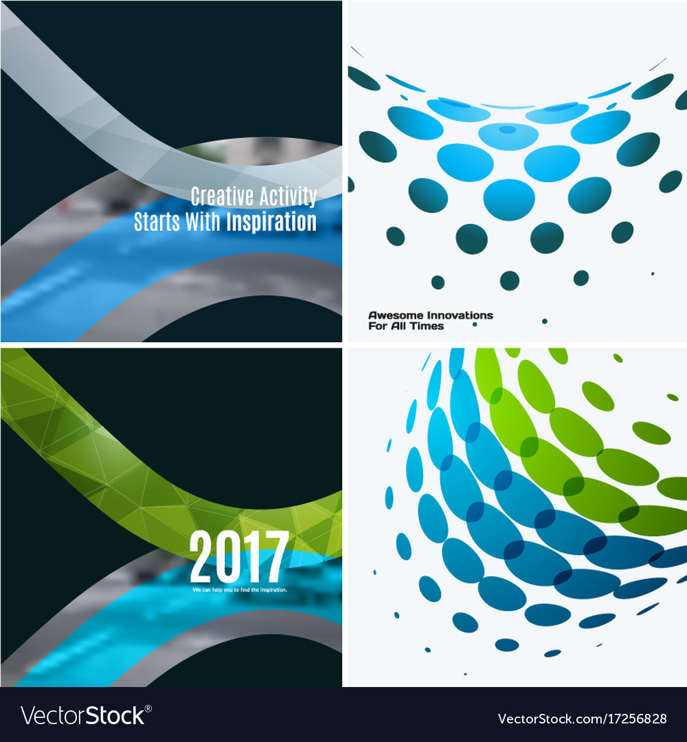 Set of abstract rounded design elements