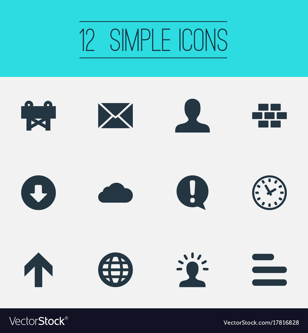 Set of simple design icons