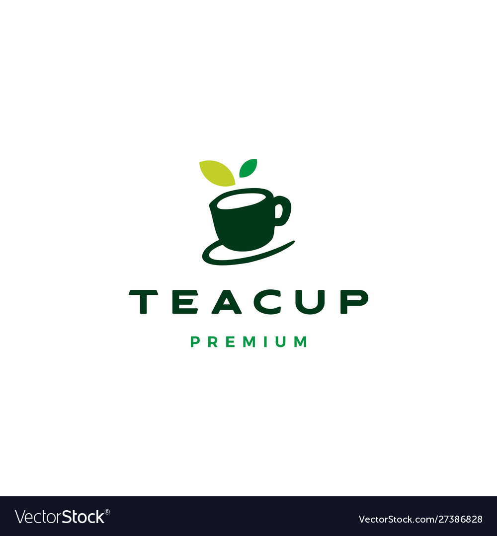 Tea Cup with Leaf Logo
