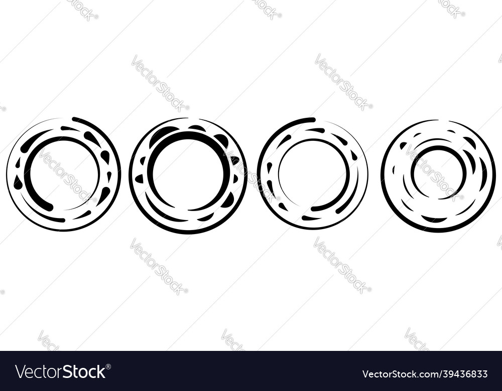 Circular concentric segmented circles rings