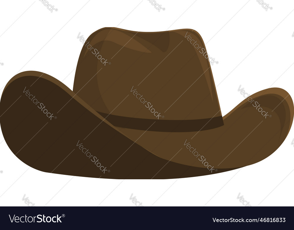 Cowboy hat accessory icon cartoon western Vector Image