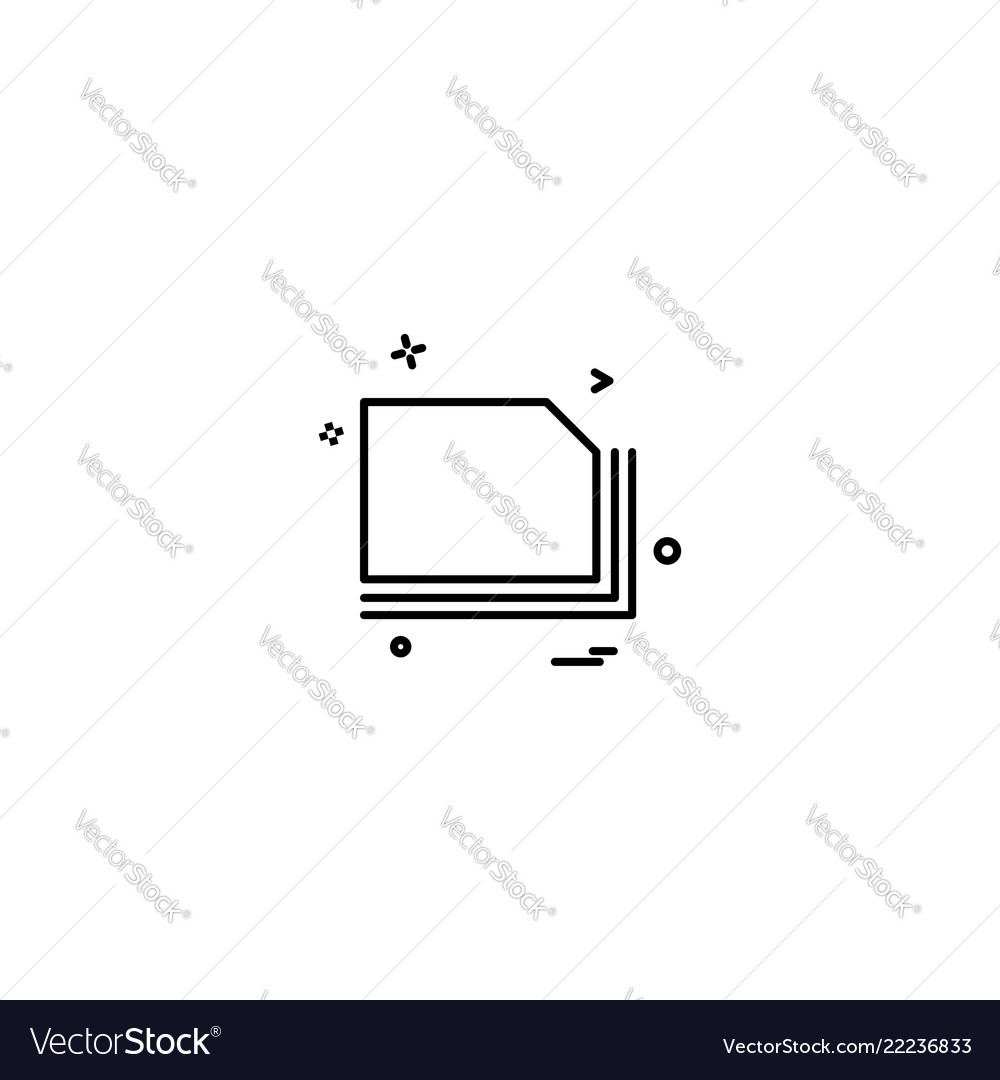 Files icon design vector image Files icon design