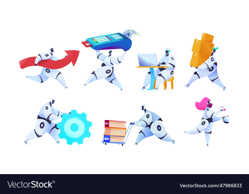 Group different robots on isolated white