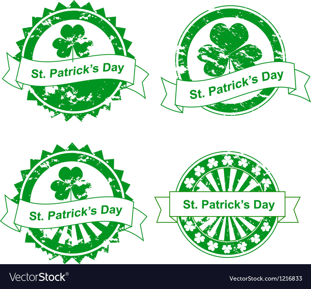 Grunge st patricks day stamps