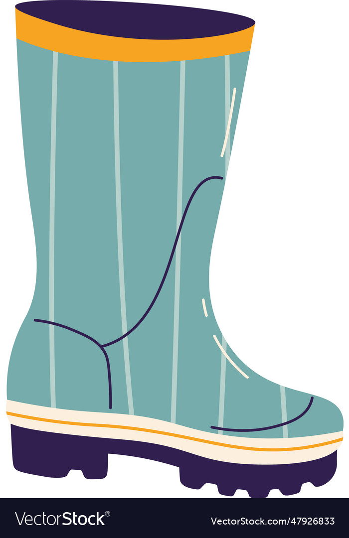 Gumboot rubber boot lined
