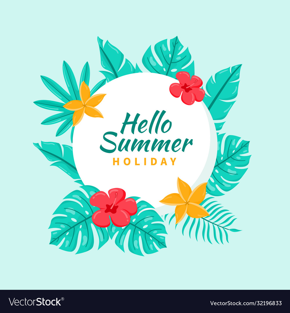 Hand gezeichnete tropische helle Sommer Hintergrund