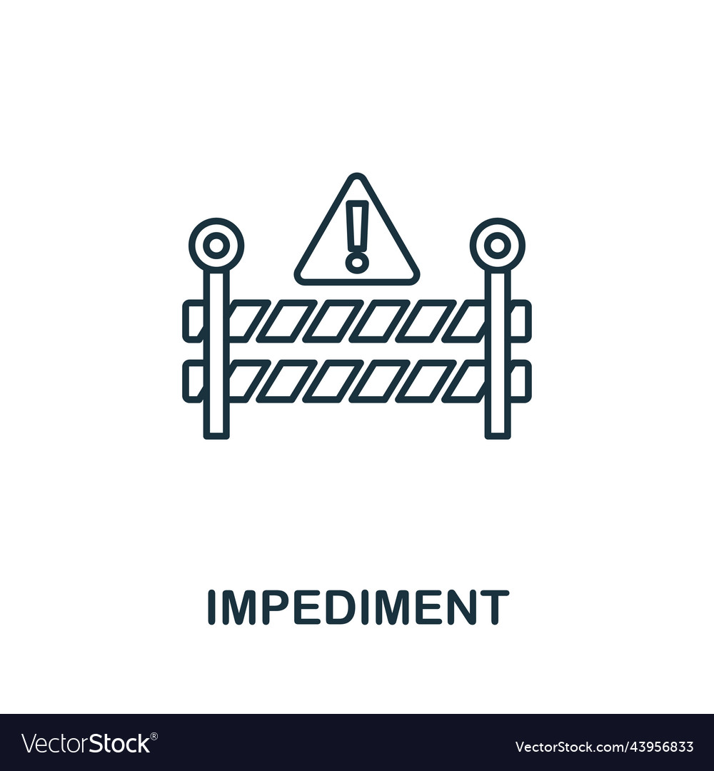 Impediment-Symbol einfaches Element aus agiler Methode vector image Impediment-Symbol einfaches Element aus agiler Methode