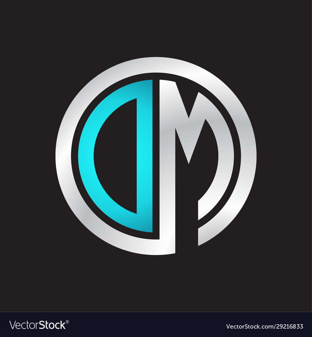 Om initial logo linked circle monogram