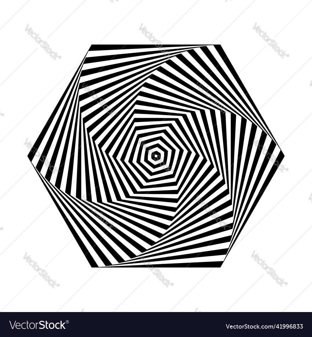 Op Art Hexagonal Pattern