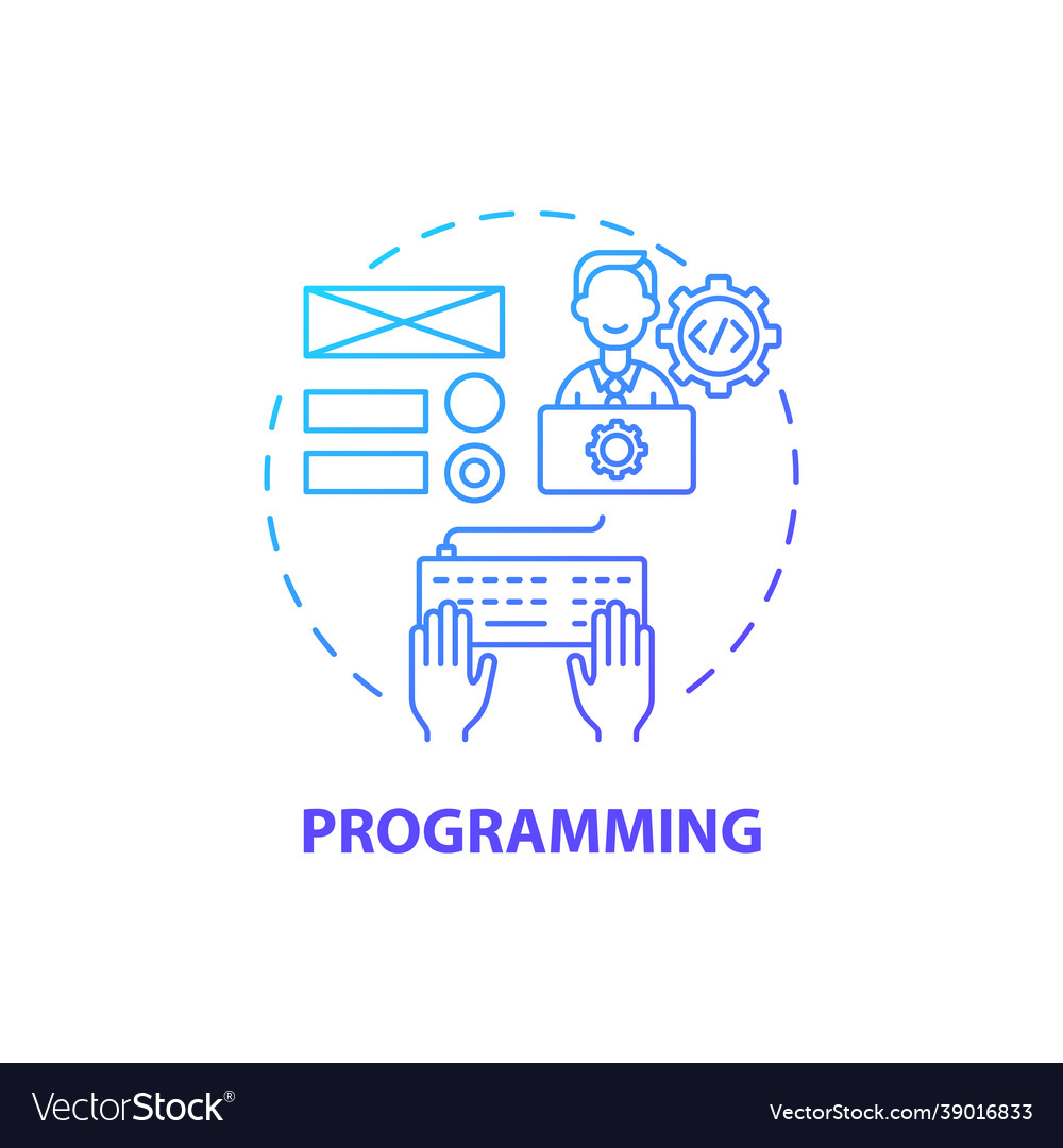 Programming concept icon Vector Image Programming concept icon