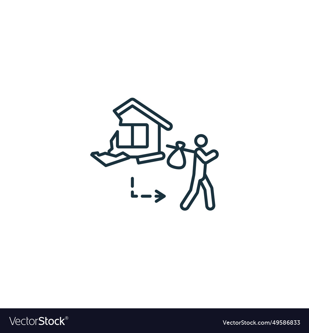 Flüchtlinge und Asylsuchende schildern das Symbol vector image Flüchtlinge und Asylsuchende schildern das Symbol
