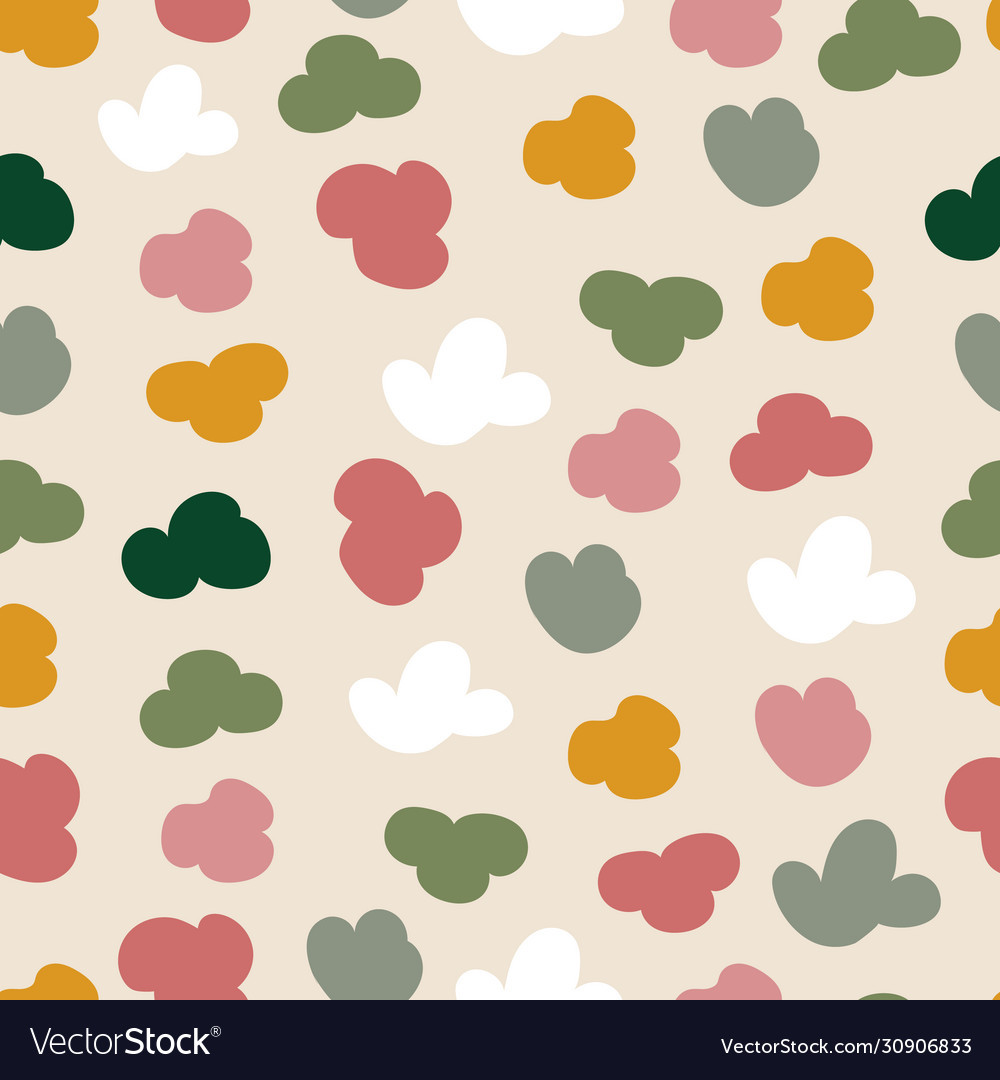 Seamless pattern background with clouds vector image Seamless pattern background with clouds