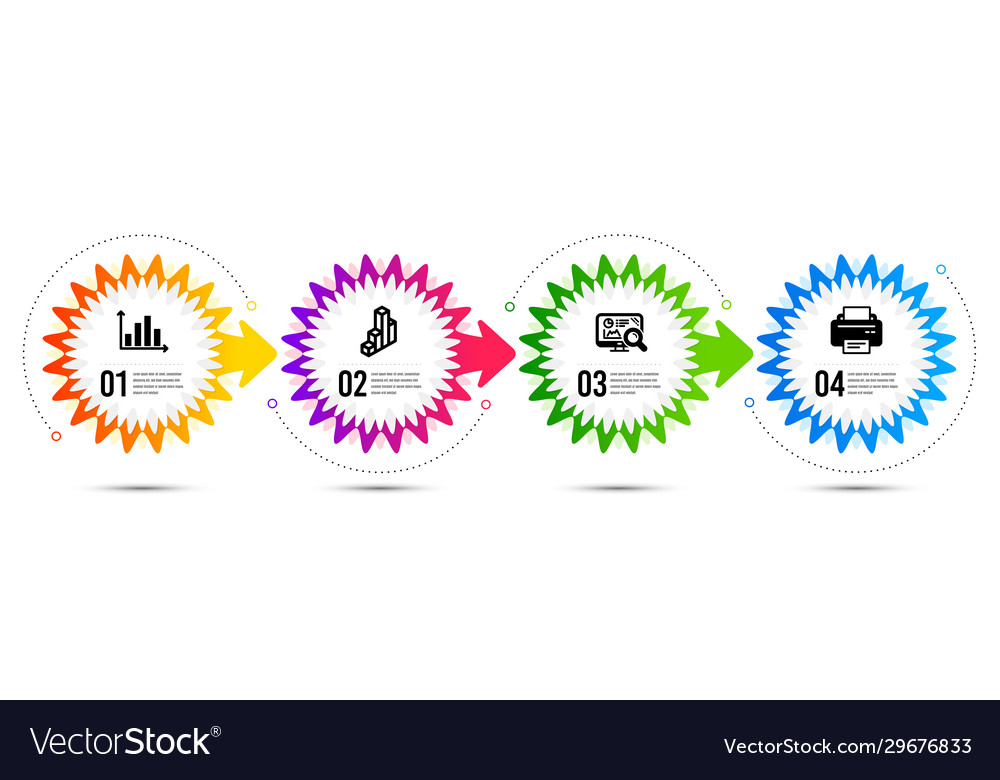 Seo analytics diagram graph and 3d chart icons vector image Seo analytics diagram graph and 3d chart icons