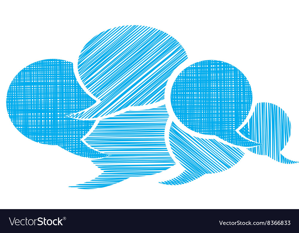 Set of bubbles for a chat with different types