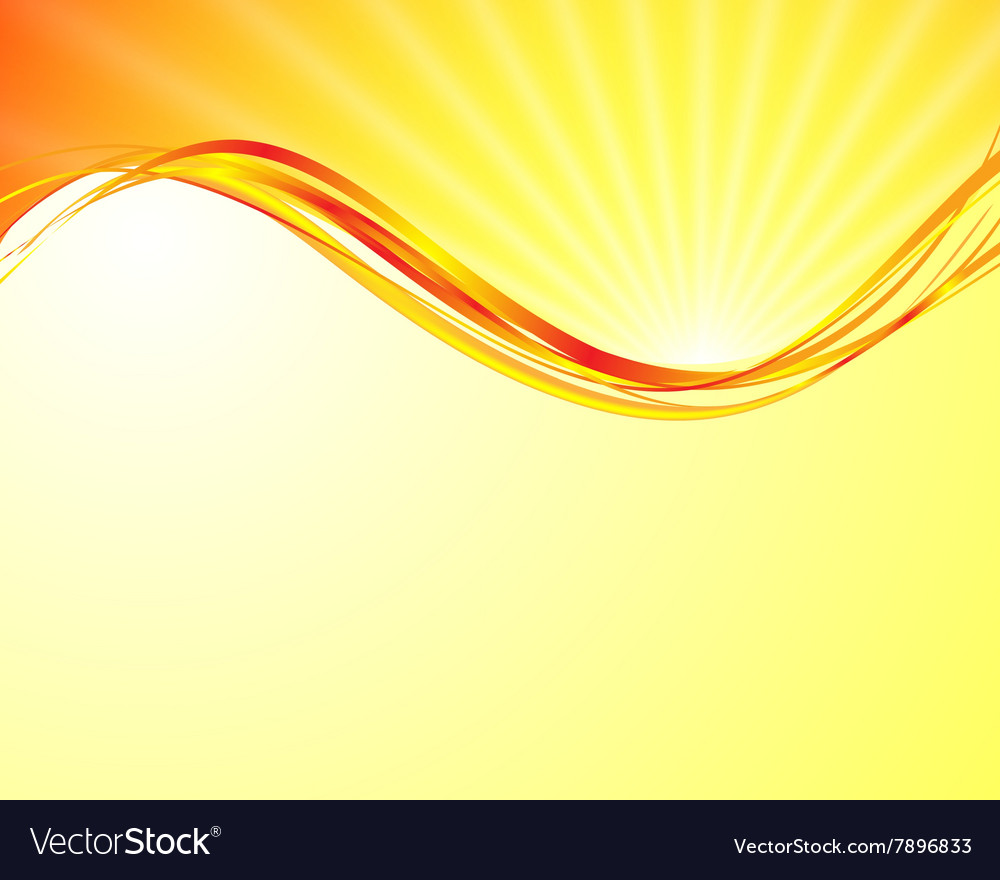 Sun On Yellow Background Royalty Free Vector Image