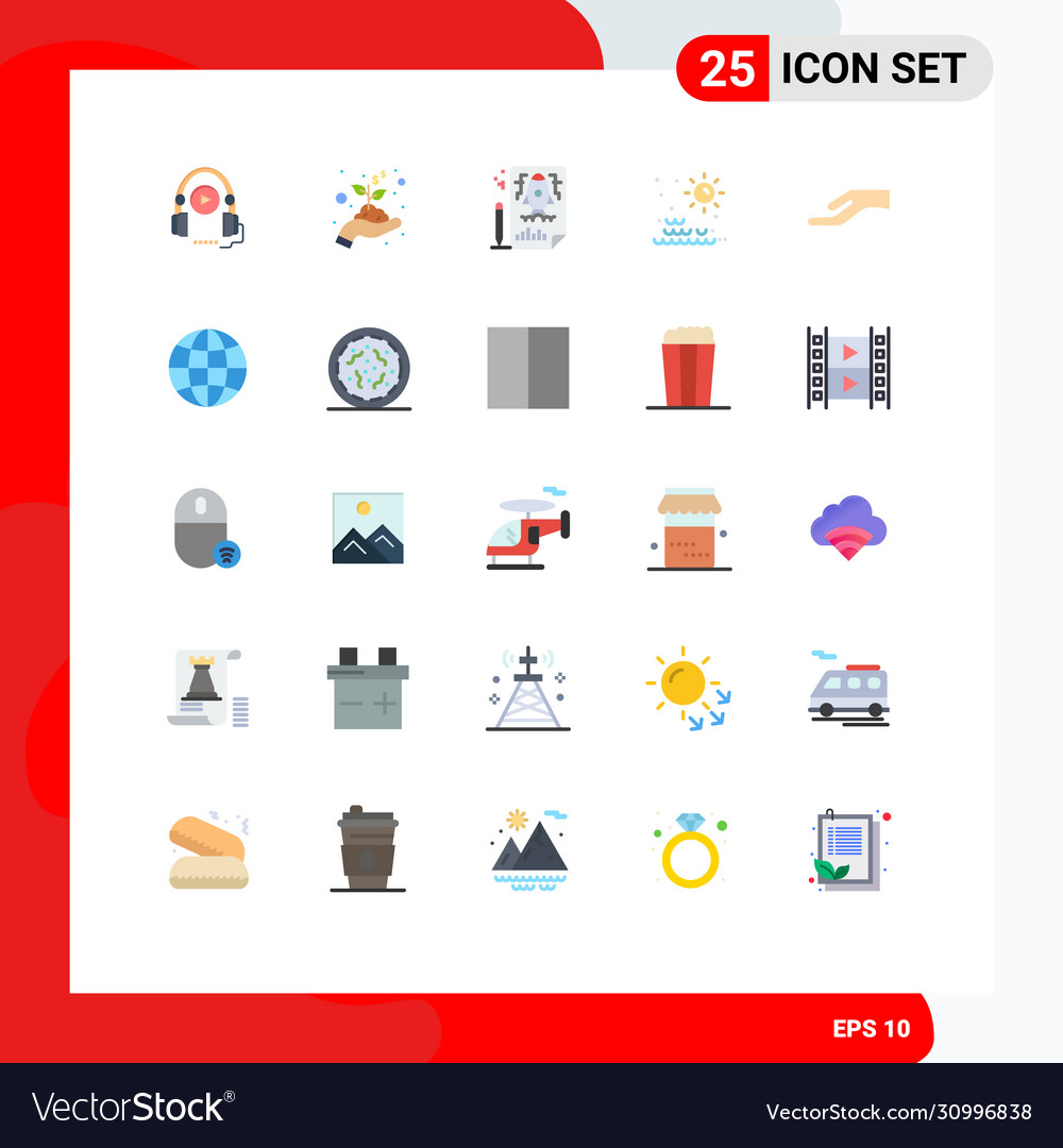 25 universal flat colors set for web and mobile