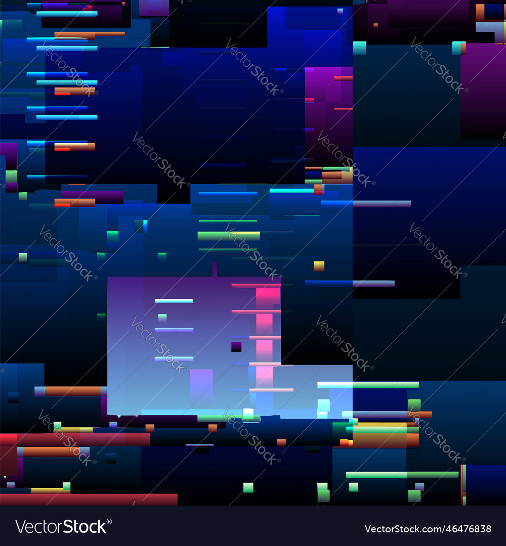 Abstract glitch background with colorful pixel