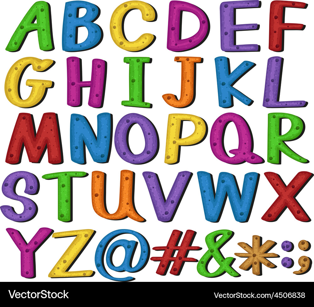 Alphabets Royalty Free Vector Image - VectorStock