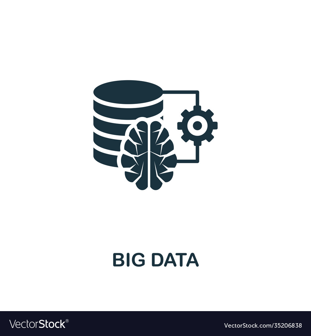 Big data icon premium style design from
