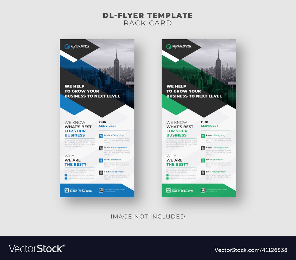 Corporate business dl flyer or rack card