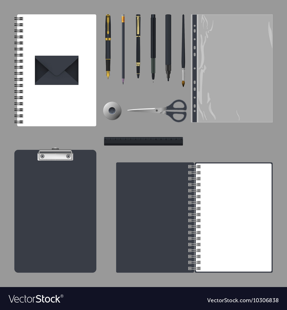Corporate identity design empty elements template