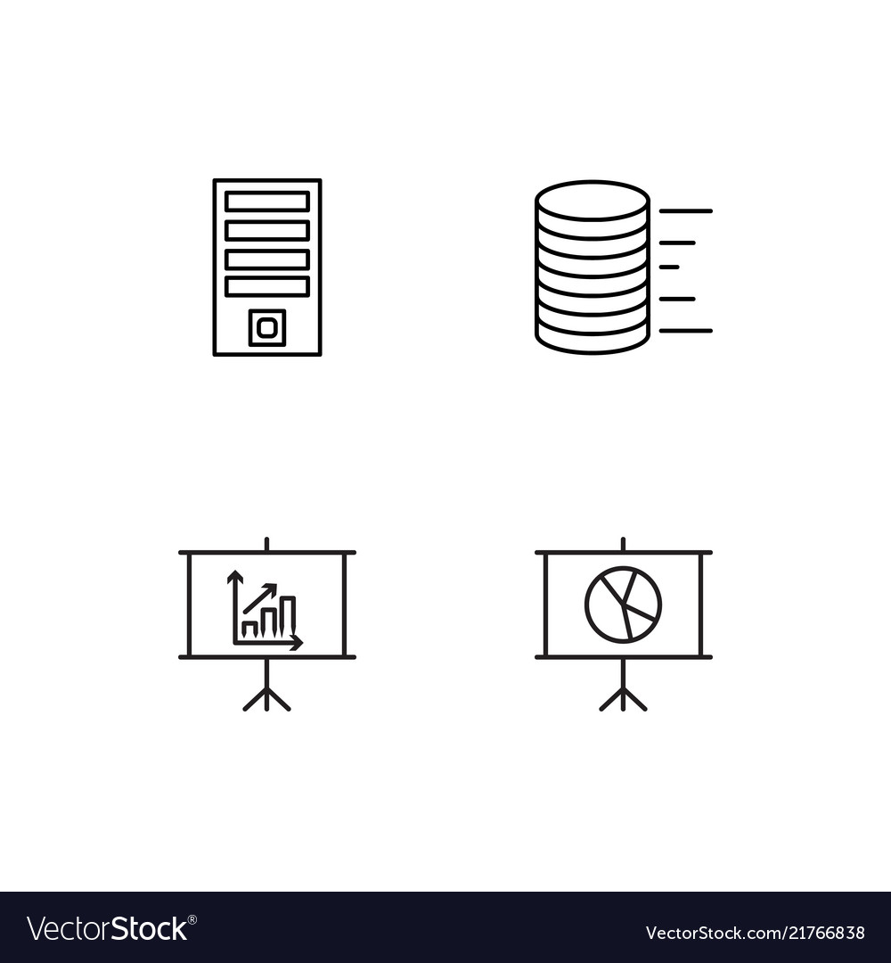 Data analytics icons set