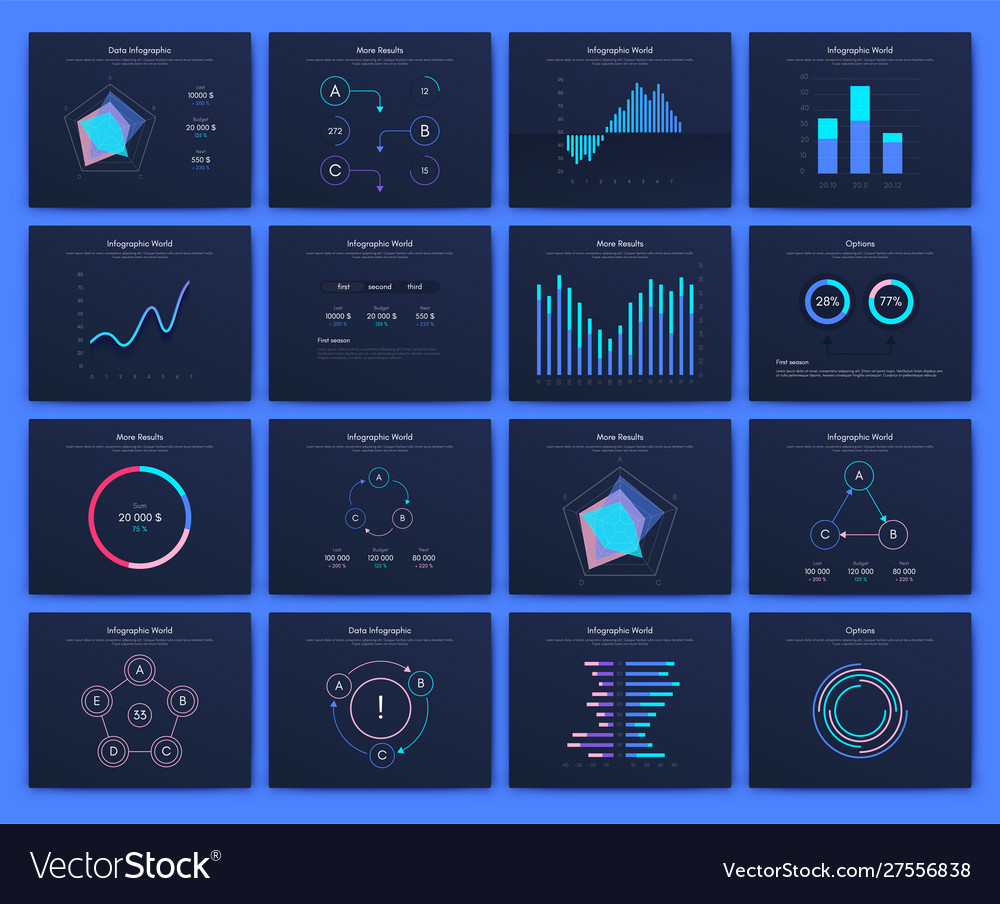 Infographic brochure elements for business Vector Image