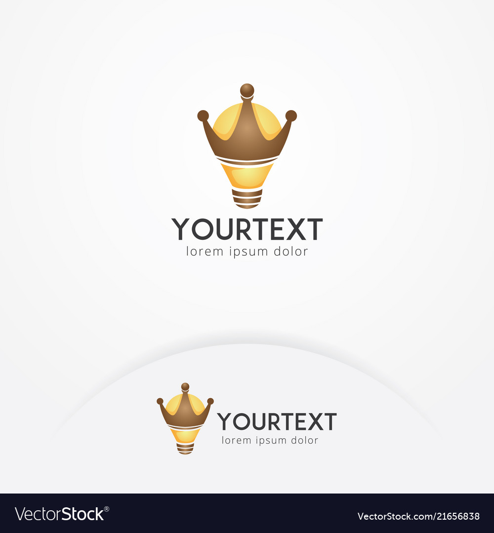Logo king of ideas vector image Logo king of ideas