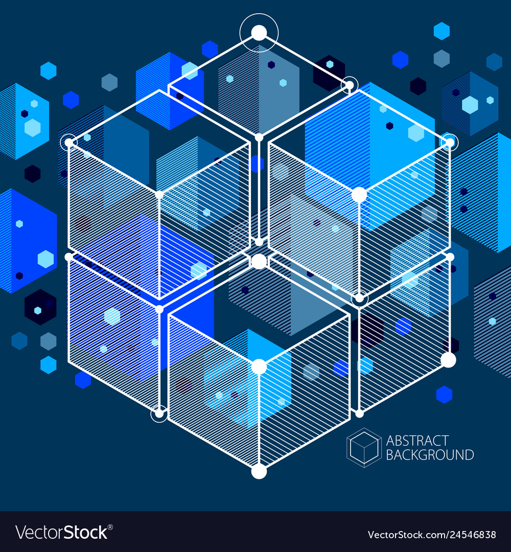 Mechanical scheme dark blue engineering drawing