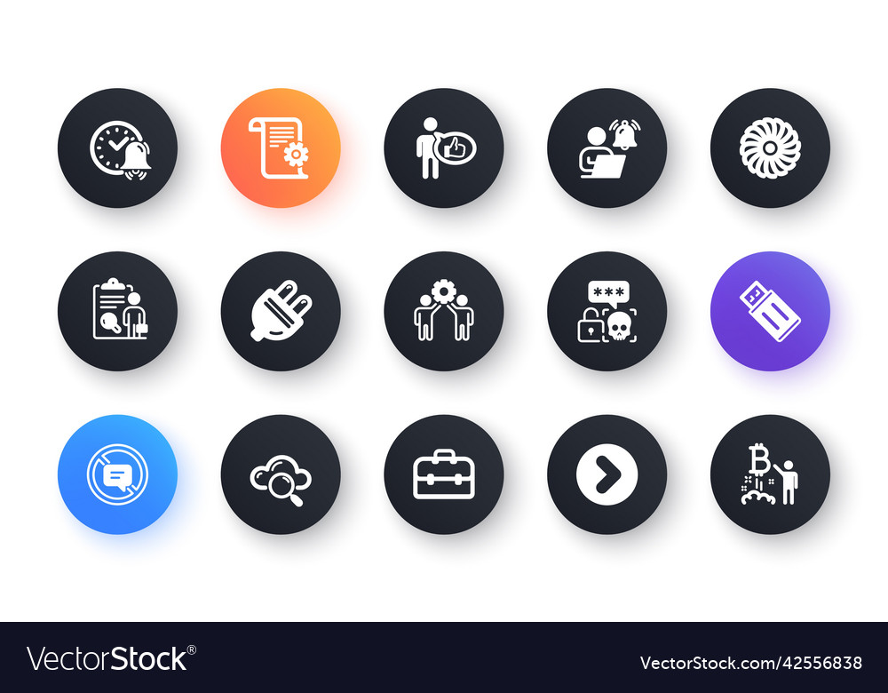 Minimal set of user notification cloud computing Vector Image Minimal set of user notification cloud computing