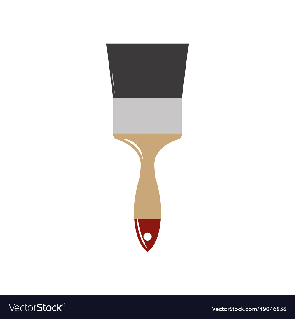 Paint brush flat icon isolated paintbrush symbol Vector Image