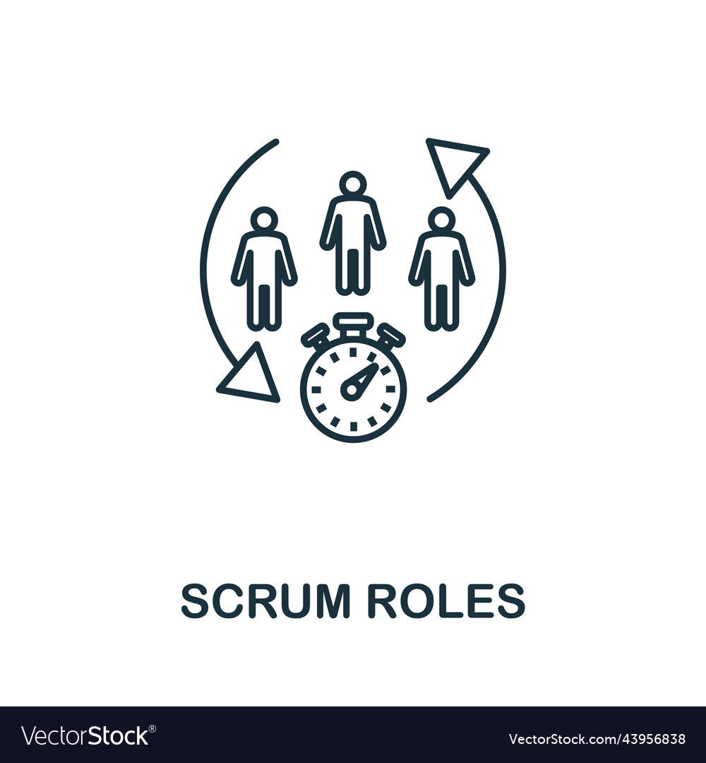 Scrum roles icon simple element from agile method