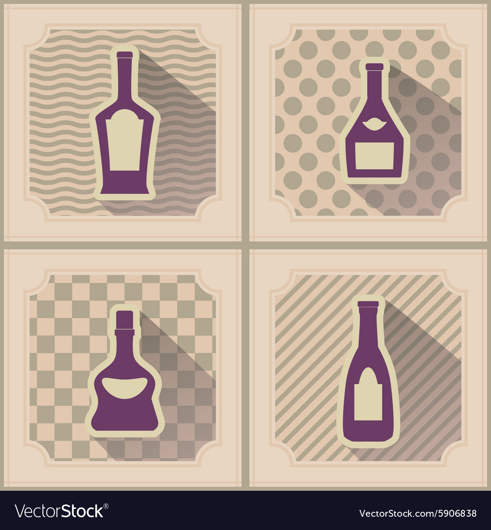 Seamless background with bottles