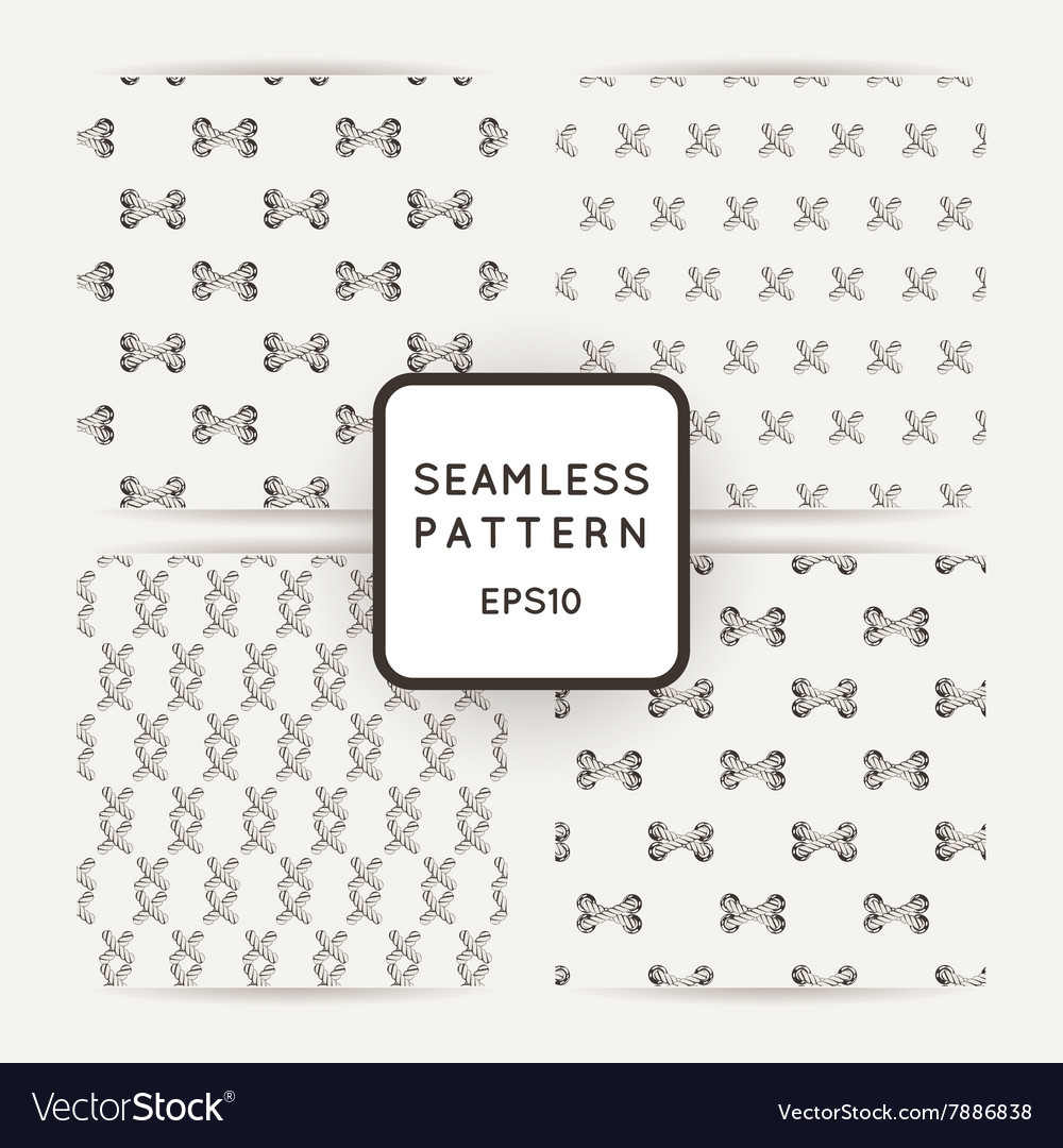 Set of seamless patterns with crossed