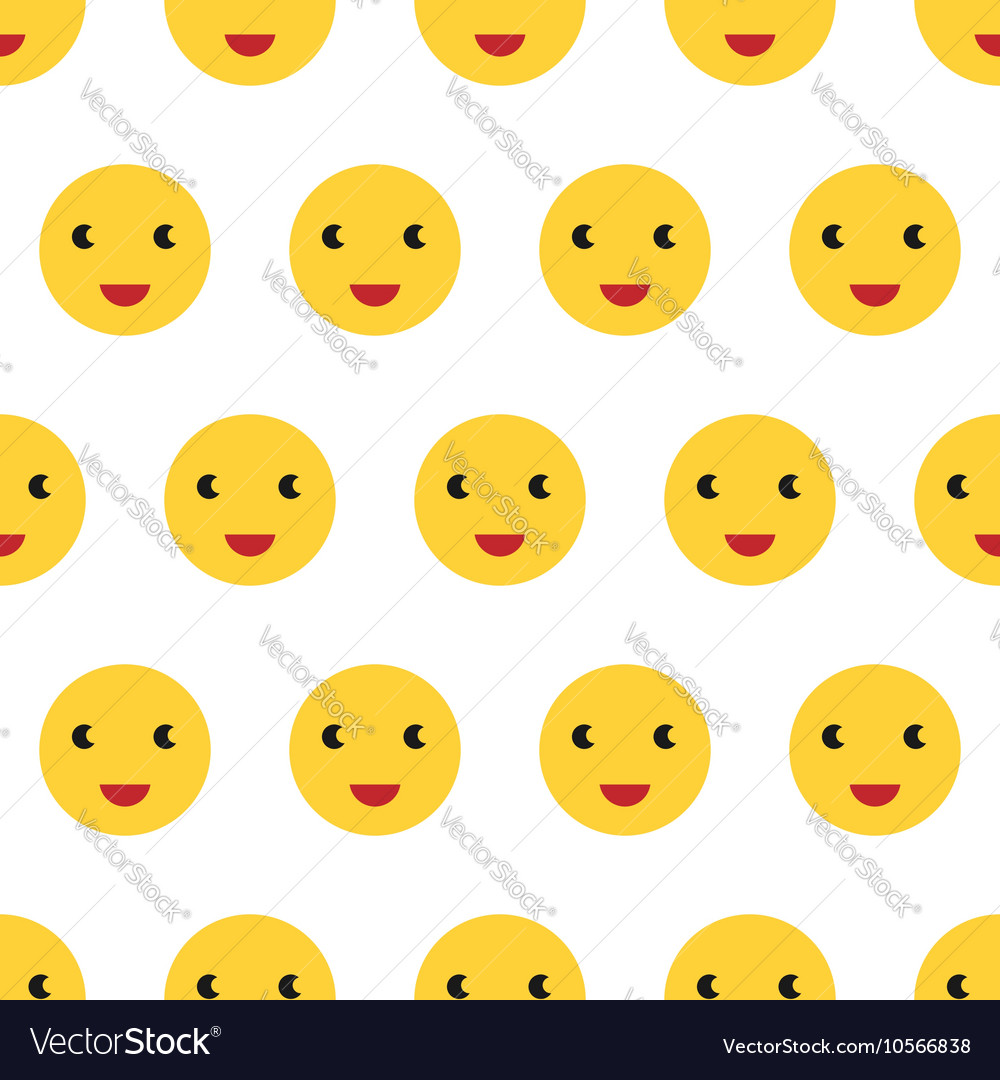 Smiling faces seamless pattern