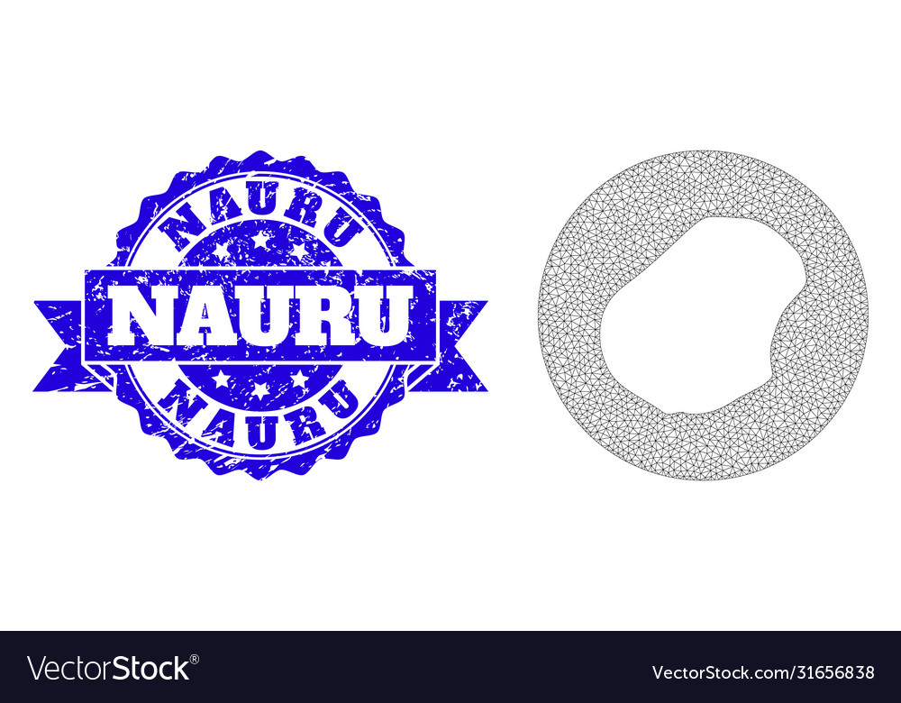 Wire frame mesh round hole map nauru